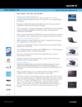 Sony VGN-TZ2500E Marketing Specifications