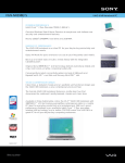 Sony VGN-NR298E Marketing Specifications