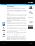 Sony VGN-FZ485U/B Marketing Specifications