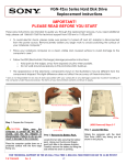 Sony VGN-FZ130E/B Replacment Instructions