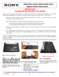 Sony VGN-FW100 Replacment Instructions