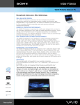 Sony VGN-FS950 User's Manual