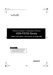 Sony VGN-FS710/W Safety Information