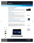Sony VGN-FJ180P Marketing Specifications