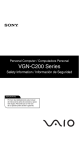 Sony VGN-C210E/H Safety Information