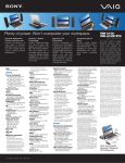 Sony VGN-A130P Marketing Specifications