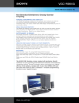Sony VGC-RB64G Marketing Specifications