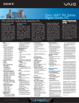 Sony VGC-RA930G Marketing Specifications