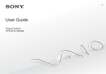 Sony VAIO VPC-Z12LGX/B User's Manual