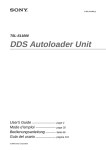 Sony TSL-S11000 User's Manual