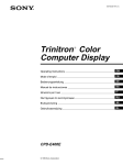 Sony Trinitron CPD-E400E User's Manual