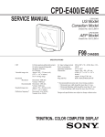 Sony CPD-E400E User's Manual