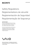 Sony SVL24125CXB Safety & Regulations Guide