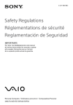 Sony SVF15412CXB Safety & Regulations Guide