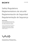 Sony SVF13N23CXB Safety & Regulations Guide