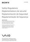 Sony SVF13N13CXB Safety & Regulations Guide