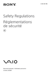 Sony SVE14A35CXH Safety & Regulations Guide