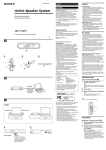 Sony SRS-T100PC Operating Instructions