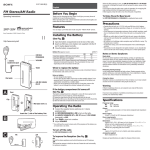 Sony SRF-S84 User's Manual