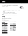 Sony SPK-HCG Marketing Specifications