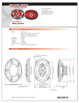 Sony XS-V6930A User's Manual