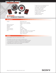 Sony XS-HF500G User's Manual