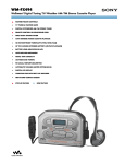 Sony WM-FX494 User's Manual