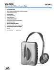 Sony WM-FX195 User's Manual
