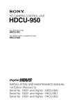 Sony HDCU-950 User's Manual