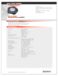 Sony XM-D1000P5 User's Manual