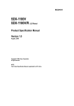 Sony SDX-1100V User's Manual