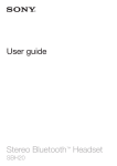 Sony Sbh20 User's Manual