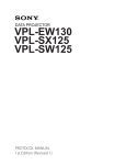 Sony Projector VPL-EW130 User's Manual