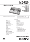 Sony MZ-R50 User's Manual