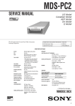 Sony MDS-PC2 User's Manual