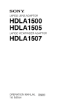 Sony HDLA1500 User's Manual