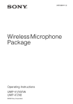 Sony Microphone V6 User's Manual