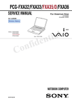 Sony Laptop PCG-FXA33 User's Manual