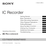 Sony ICD-PX820 User's Manual