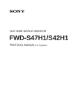 Sony FWD-S47H1 User's Manual