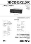 Sony XR-C8100 User's Manual