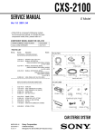 Sony CXS-2100 User's Manual