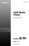 Sony SMPU10 User's Manual