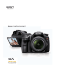 Sony SLT-A65V Brochure