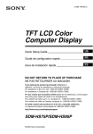 Sony SDM-HS75PB Quick Setup Guide