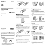 Sony SAL-300F28G2 Operating Instructions