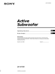 Sony SA-WX90 User's Manual