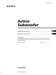 Sony SA-WM40 User's Manual