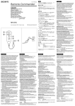 Sony RM-DR1 User's Manual