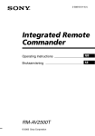 Sony RM-AV2500T User's Manual